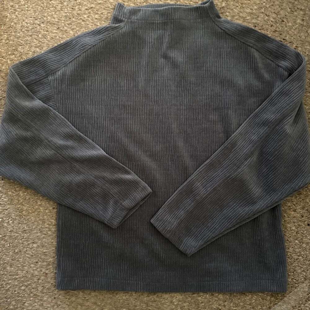 Madewell Ribbed Mock Neck Long Sleeve Pullover Top